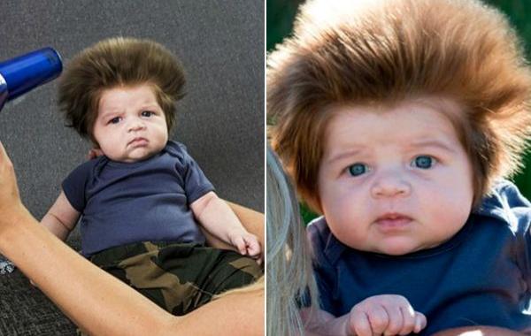 Джуниор Кокс-Нун, Junior Cox-Noon, малыш с торчащими волосами, малыш с роскошной шевелюрой