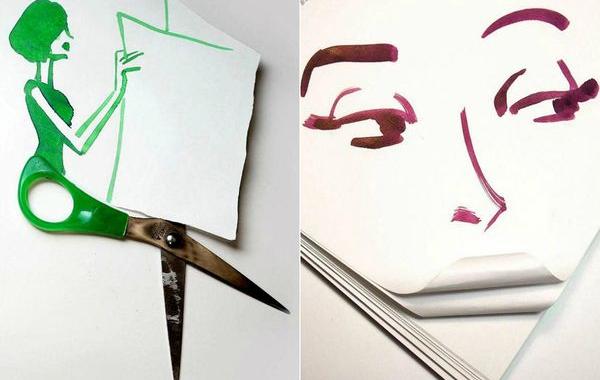 удожник включает предметы быта в свои рисунки, Кристоф Ниман, Christoph Niemann