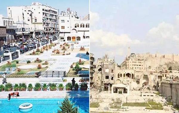 Сирия тогда и сейчас, Сирия до и после войны, Алеппо до и после войны