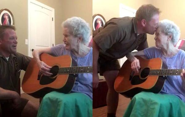 песня женщины болезнь Альцгеймера, мама вспоминает сына когда поёт, больная женщина вспоминает сына поют вместе