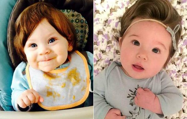 дети родившиеся с шикарными шевелюрами, дети с шикарными шевелюрами, дети с полной головой волос