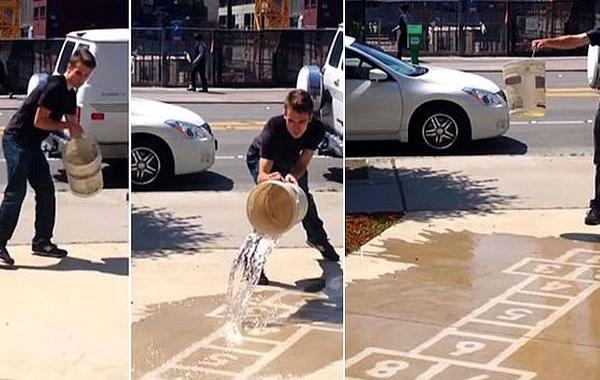 Невидимый стрит-арт, стрит-арт который появляется во время дождя, Перегрин Чёрч, Peregrine Church