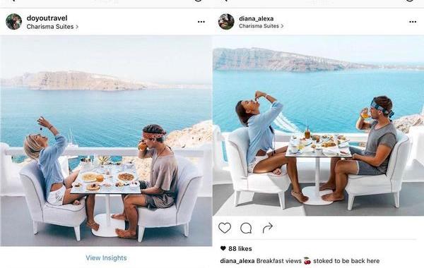 копируют чужие туристические фотографии, Лорен Буллен, Джек Моррис, воссоздают туристические фотографии