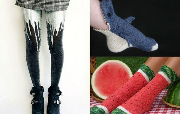 необычные носки, необычные колготки