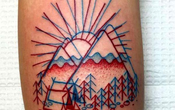 3D татуировки, татуировки 3D эффект, татуировки анаглиф