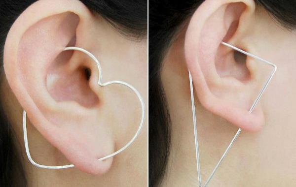 Творческие серьги, иллюзия двойного пирсинга ушей, Отис Джексон, Otis Jaxon