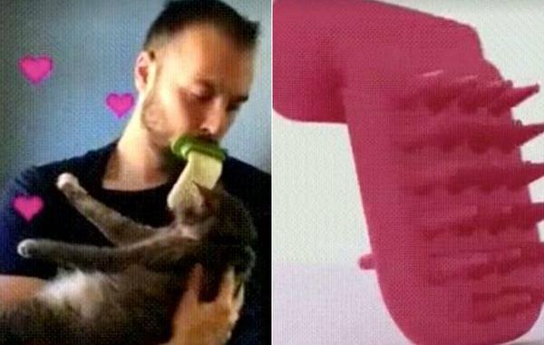 Licki Brush, оближи кота, щётка для питомца язык, щетка для вылизывания кошек