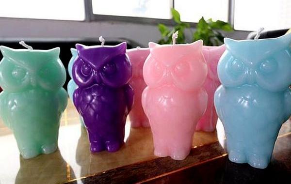 сова скелет внутри, свеча в виде совы, Angry Owl skeleton