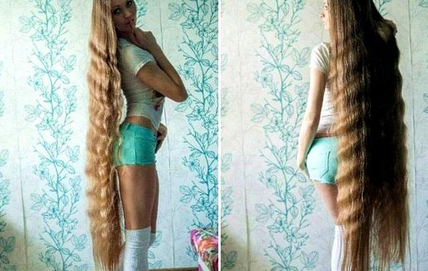 Русская Рапунцель, Дашик Губанова, волосы до пят, отращивает волосы 13 лет