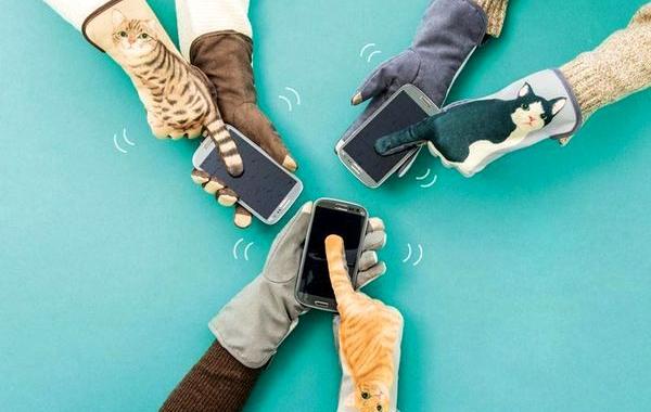 Перчатки кошачьими хвостами, сенсорные перчатки хвосты кошек