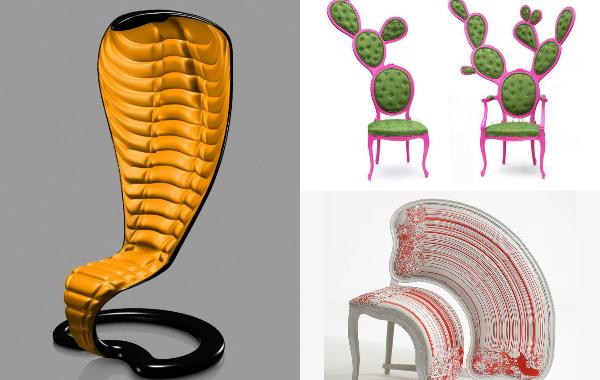 оригинальные стулья и кресла, необычная мебель, дизайн