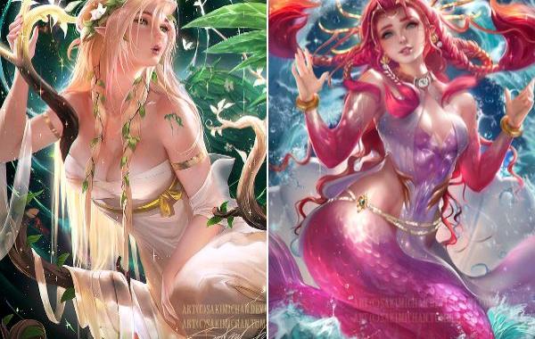 переосмысленные знаки зодиака, знаки зодиака в виде девушек, Sakimichan