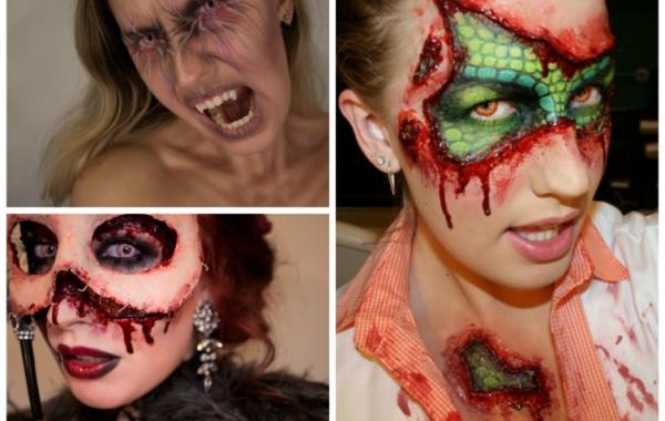 пугающий жуткий макияж от Сандры Холбом Sandra Holmbom