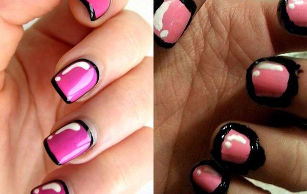 как накрасить ногти на правой руке, лайфхак по маникюру