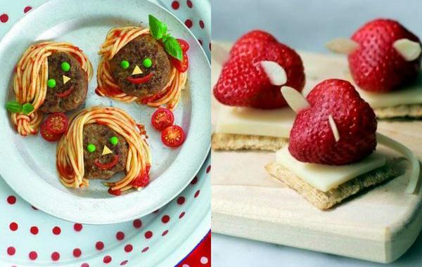 варианты детского завтрака, как оформить детский завтрак, красивый детский завтрак, творческий завтрак