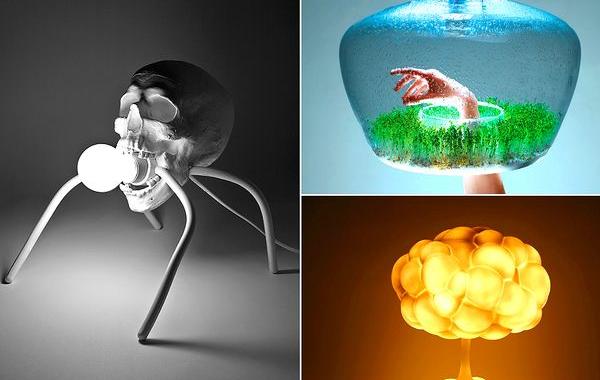 необычные светильники, креативные лампы, лампы и светильники