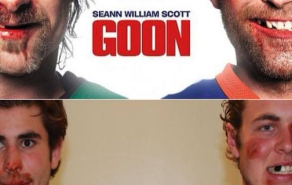 Два друга смешно воссоздают плакаты знаменитых фильмов