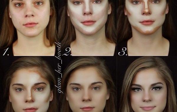 Девушки до и после макияжа с пошаговым преображением