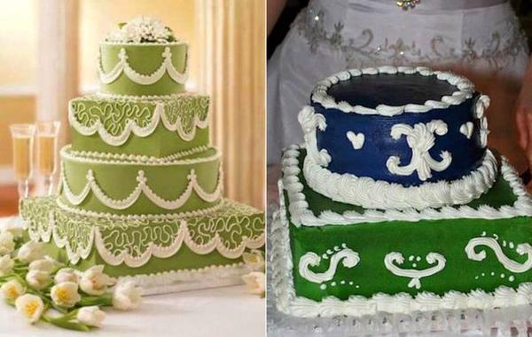 торты какими заказывали и какими получили, ужасные свадебные торты