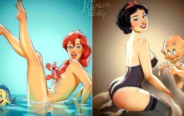 Дисней без комплексов, диснеевские принцессы пи-нап, принцессы Диснея Пин-ап, дисней пинап