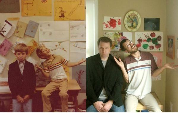 Друзья воссоздают свои детские фото, друзья тогда и сейчас