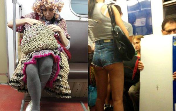 мода петербургского метро, мода метро, модники в транспорте, странные пассажиры метро 