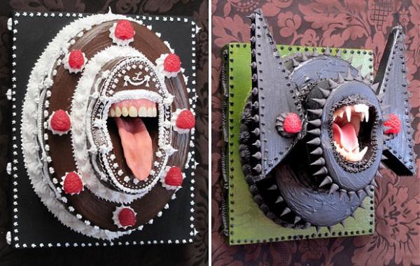 Очень необычные зубастые торты