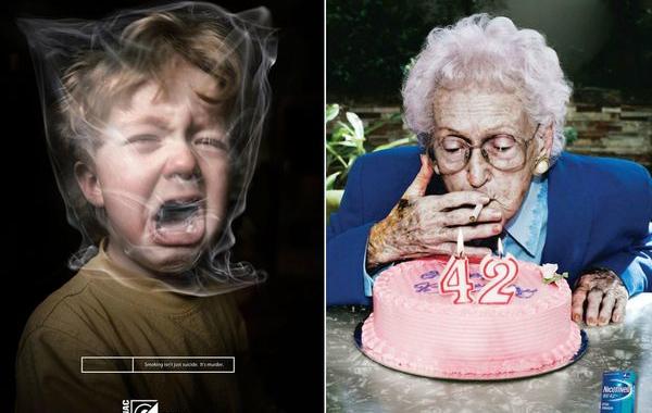 антитабачная реклама, мощная реклама против курения