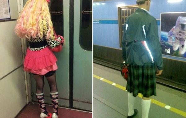мода петербургского метро, мода метро, модники в транспорте, странные пассажиры метро 