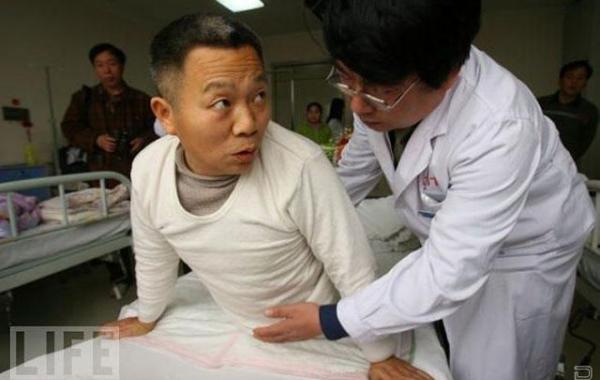 Настоящая сила воли и тяга к жизни, человек пол тела