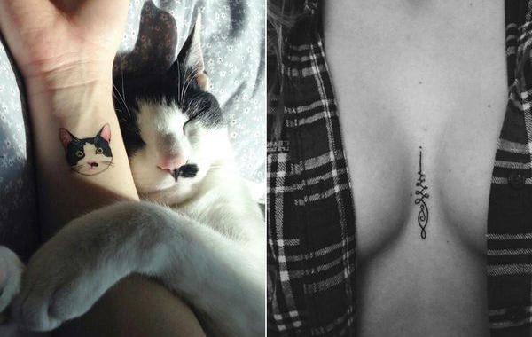 крошечные татуировки, маленькие тату