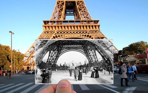 Фотограф объединил старые и новые фотографии Парижа, Жульен Кне, Julien Knez