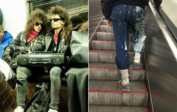 мода петербургского метро, мода метро, модники в транспорте, странные пассажиры метро 