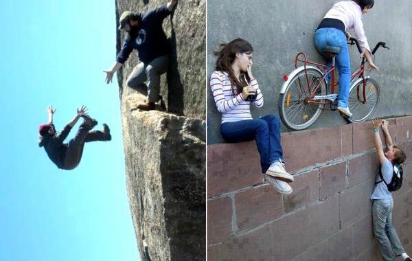 Оптическая иллюзия в действии, оптический обман, ракурс это главное