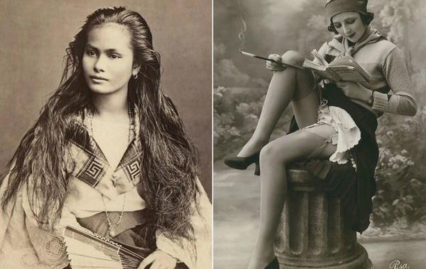 женская красота на старинных открытках, 100 лет красоты