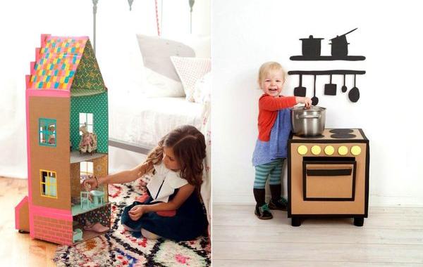 игрушки из картона, куда деть картон, что сделать из картона