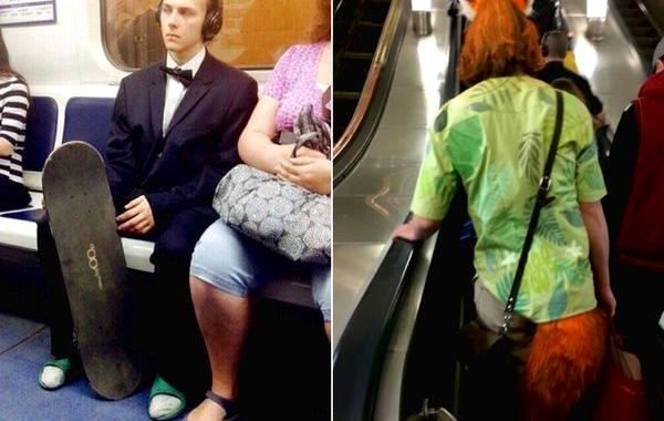 мода петербургского метро, мода метро, модники в транспорте, странные пассажиры метро 