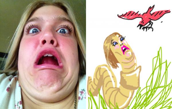 пародия на чужие селфи, пародия на самострелы