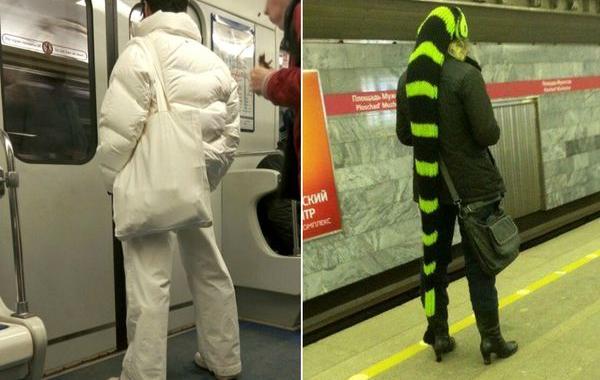 мода петербургского метро, мода метро, модники в транспорте, странные пассажиры метро 