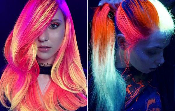 Волосы светящиеся в ультрафиолете, волосы светящиеся в темноте