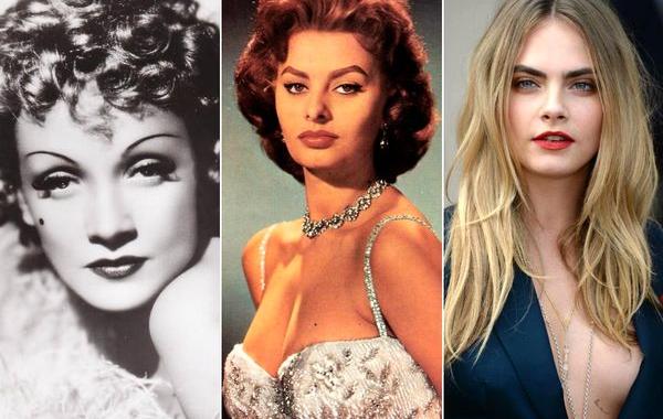 как менялись брови, эволюция женских бровей