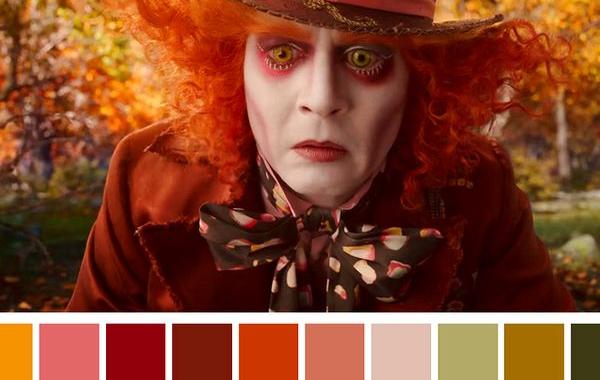 подобрал цветовые палитры к сценам из фильмов, палитры фильмов