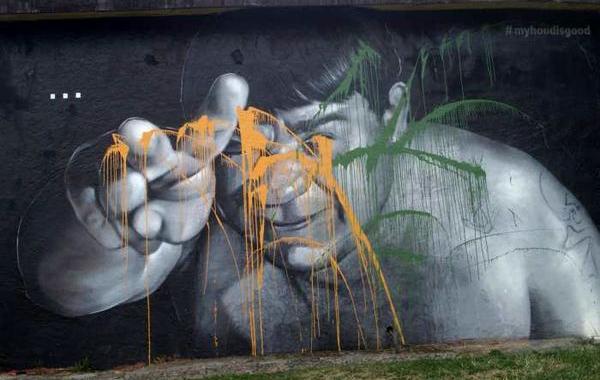 Граффити Леонов Витебск, HoodGraff, портрет леонова