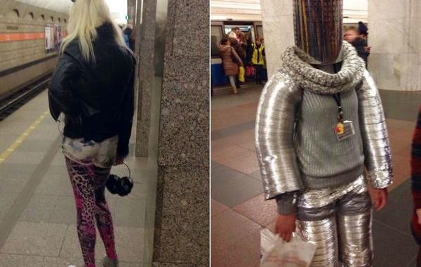 мода петербургского метро, мода метро, модники в транспорте, странные пассажиры метро 
