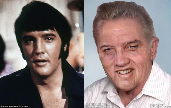 Легенды рока в старости Элвис Пресли