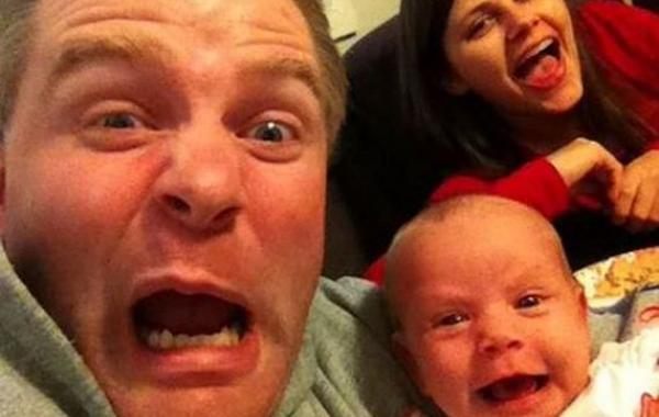 Смешные фотографии пап со своими маленькими копиями