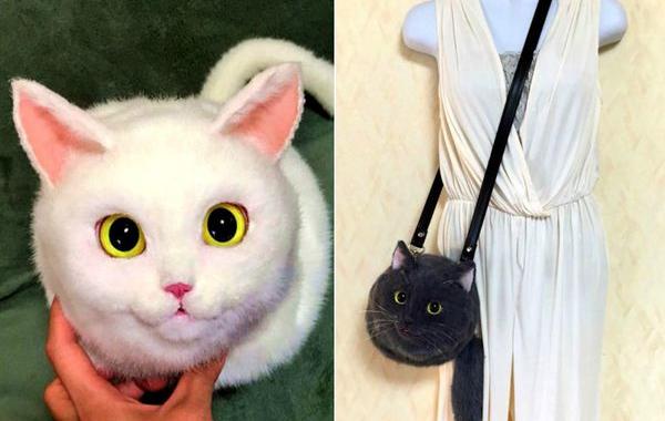 сумки в виде кошек. реалистичные сумки в виде кошек
