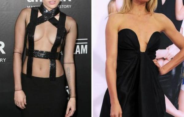 Глубокие декольте знаменитостей, откровенные декольте знаменитостей, декольте голливудских знаменитостей