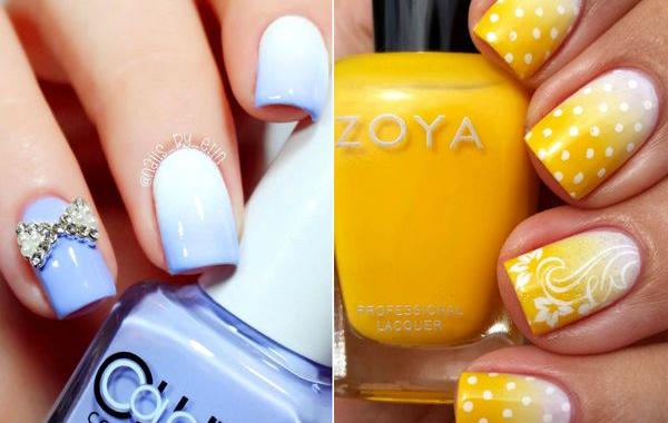 идеи для маникюра омбре, градиентный маникюр