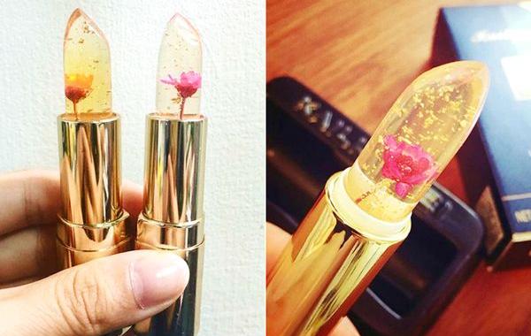 помады с настоящим цветами внутри, помады Kailijumei